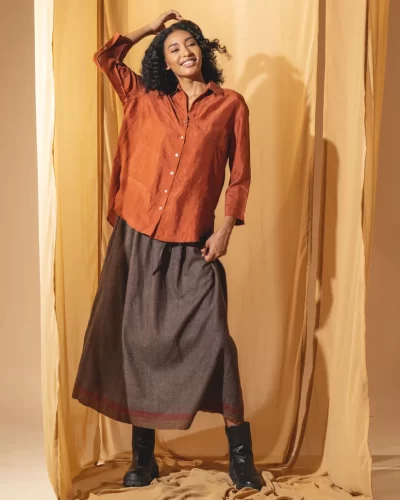 Handwoven Silk Shirt for Women