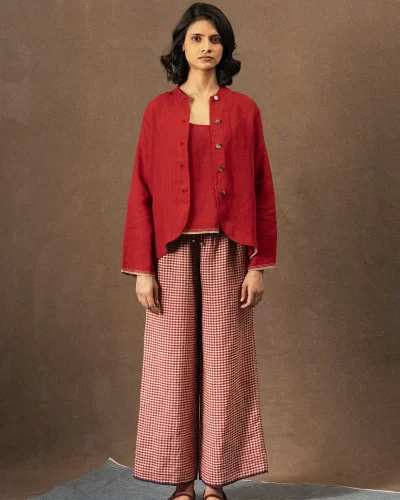 Red Linen Jacket