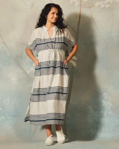 cotton silk long dress