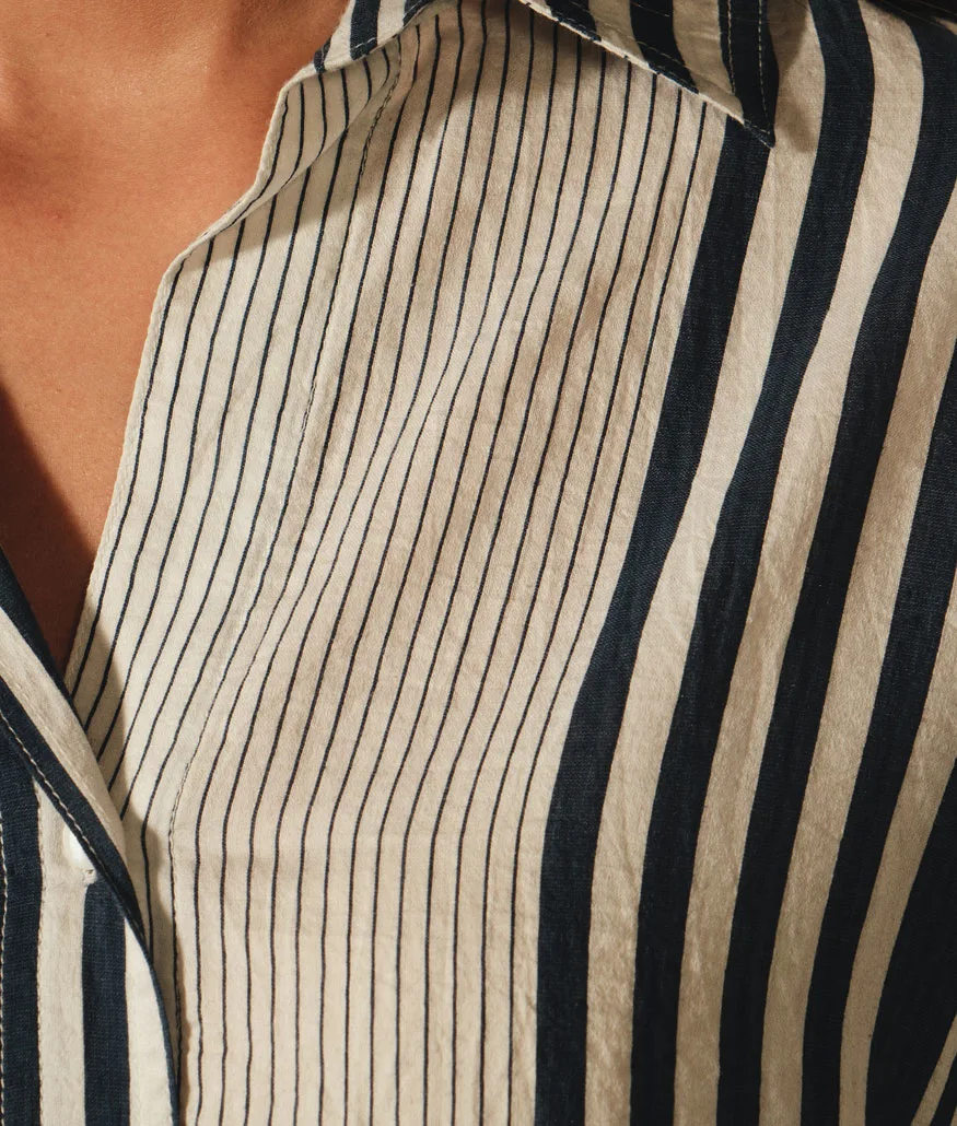 Handwoven Cotton Silk Shirt Dress - Image 7