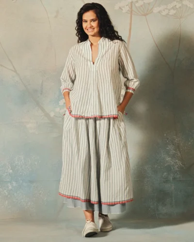 Handwoven Cotton Stripe Blouse