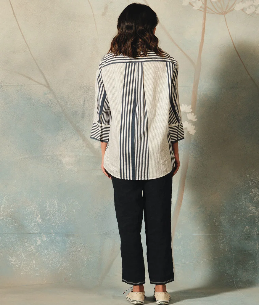Handwoven Cotton Silk Shirt Dress - Image 2