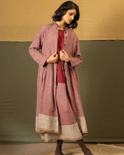 Check Linen Dress
