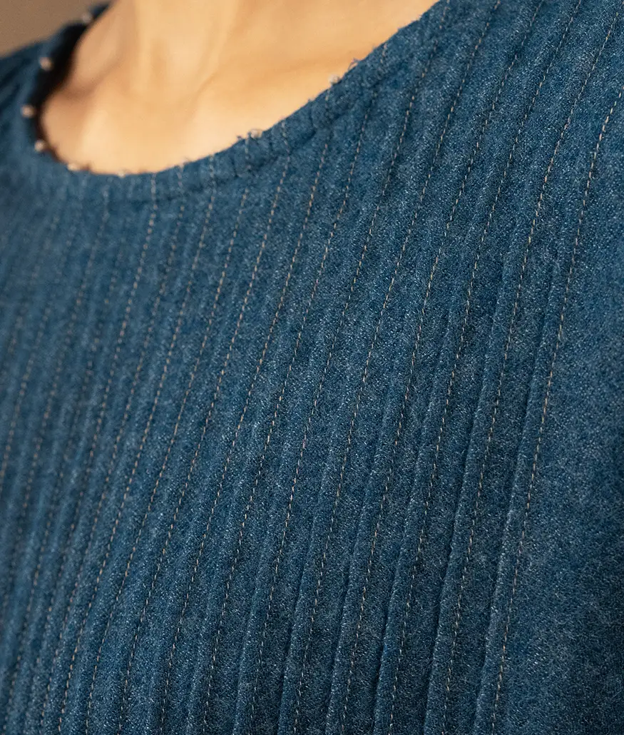 Merino Wool Blouse – Indigo - Image 4