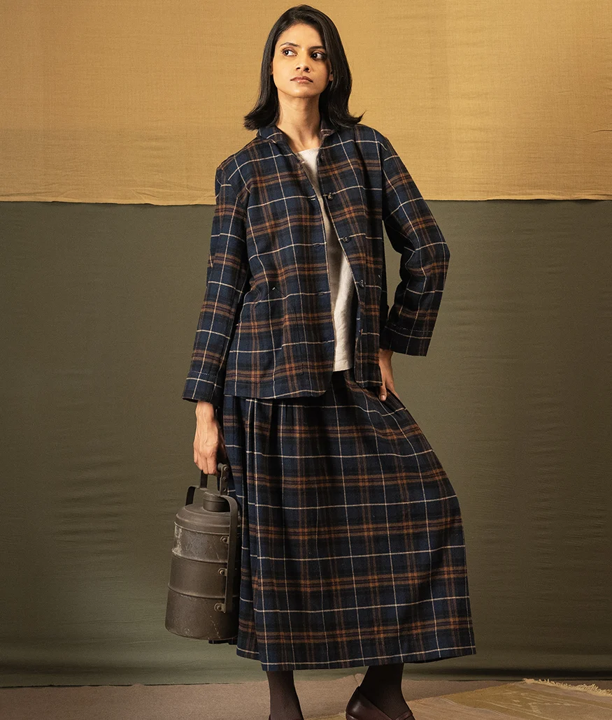 cotton check jacket
