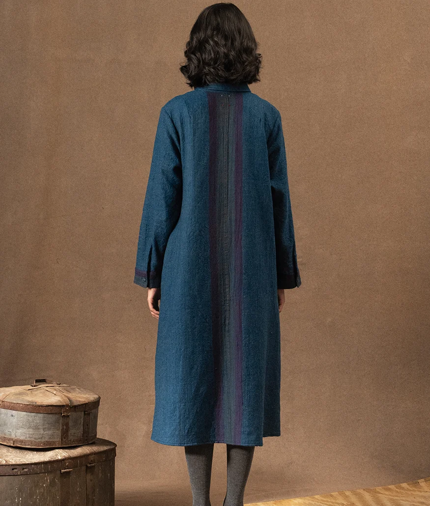 Merino Wool Dress – Indigo - Image 2