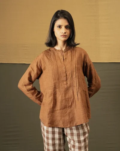 Handwoven Linen Blouse