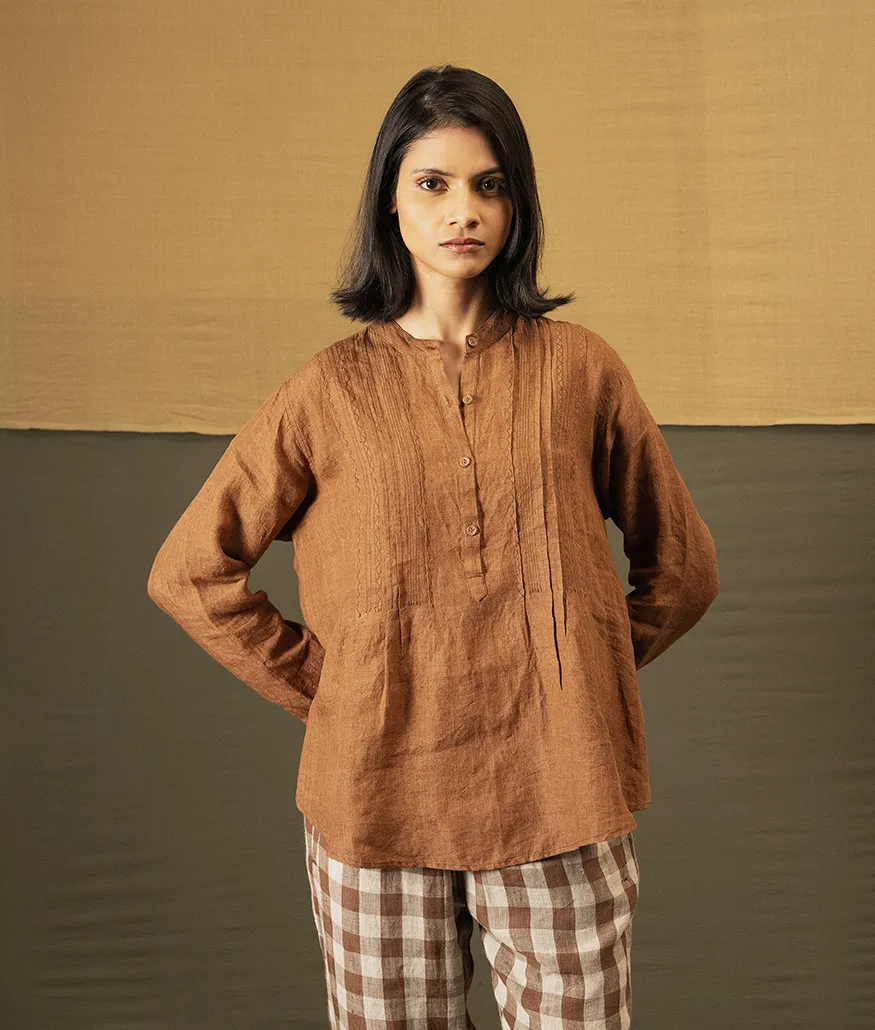 Handwoven Linen Blouse