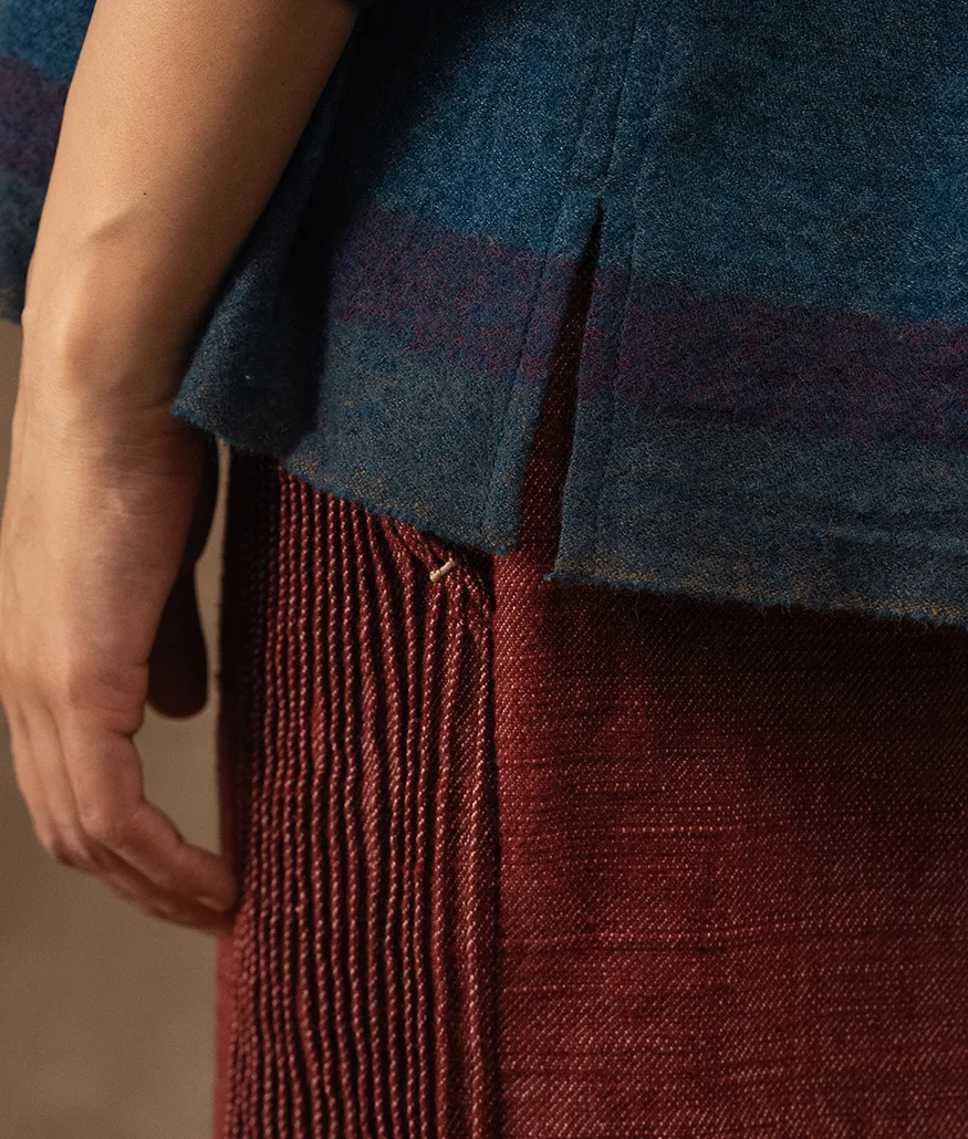Merino Wool Blouse – Indigo - Image 3