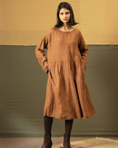 handwoven linen dress