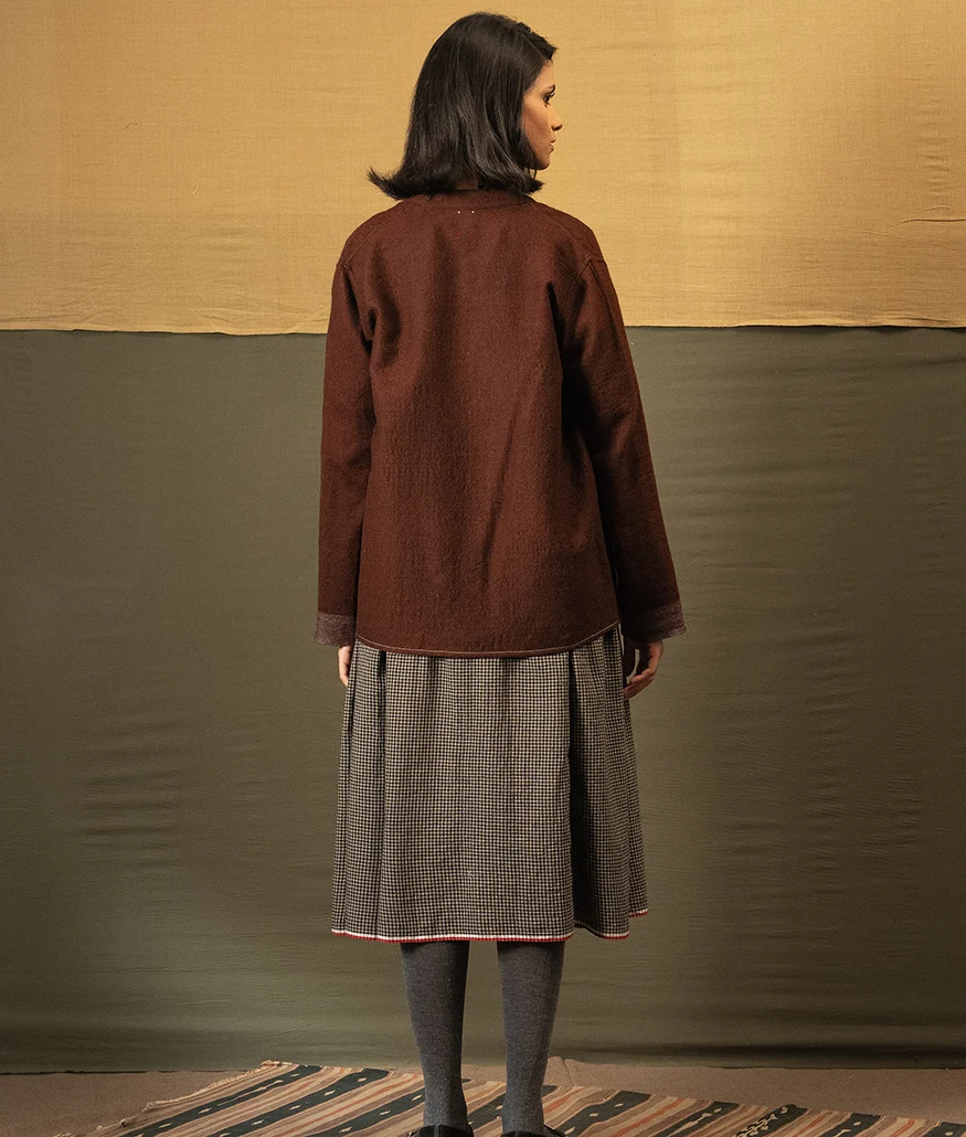 Reversible Merino Wool Jacket – Pinecone - Image 2