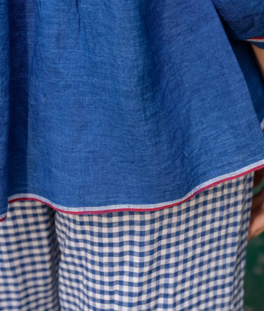 Cobalt Handwoven Linen Top - Image 5