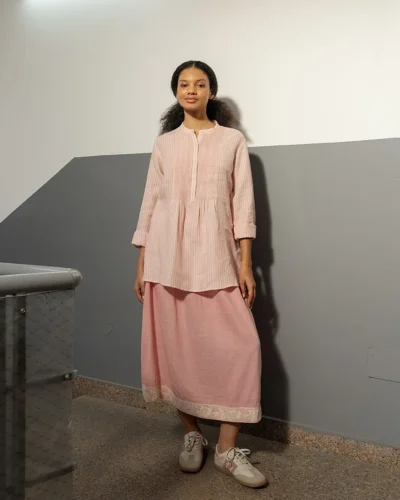 Light Rose Handwoven Linen Shirt